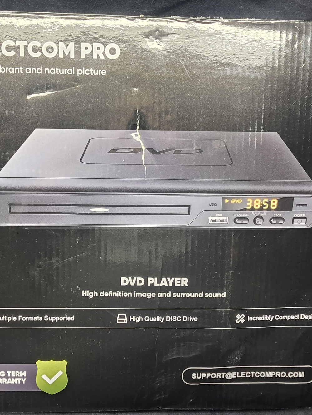Electcom Pro Portable DVD Player - Black - Picture 5 of 5